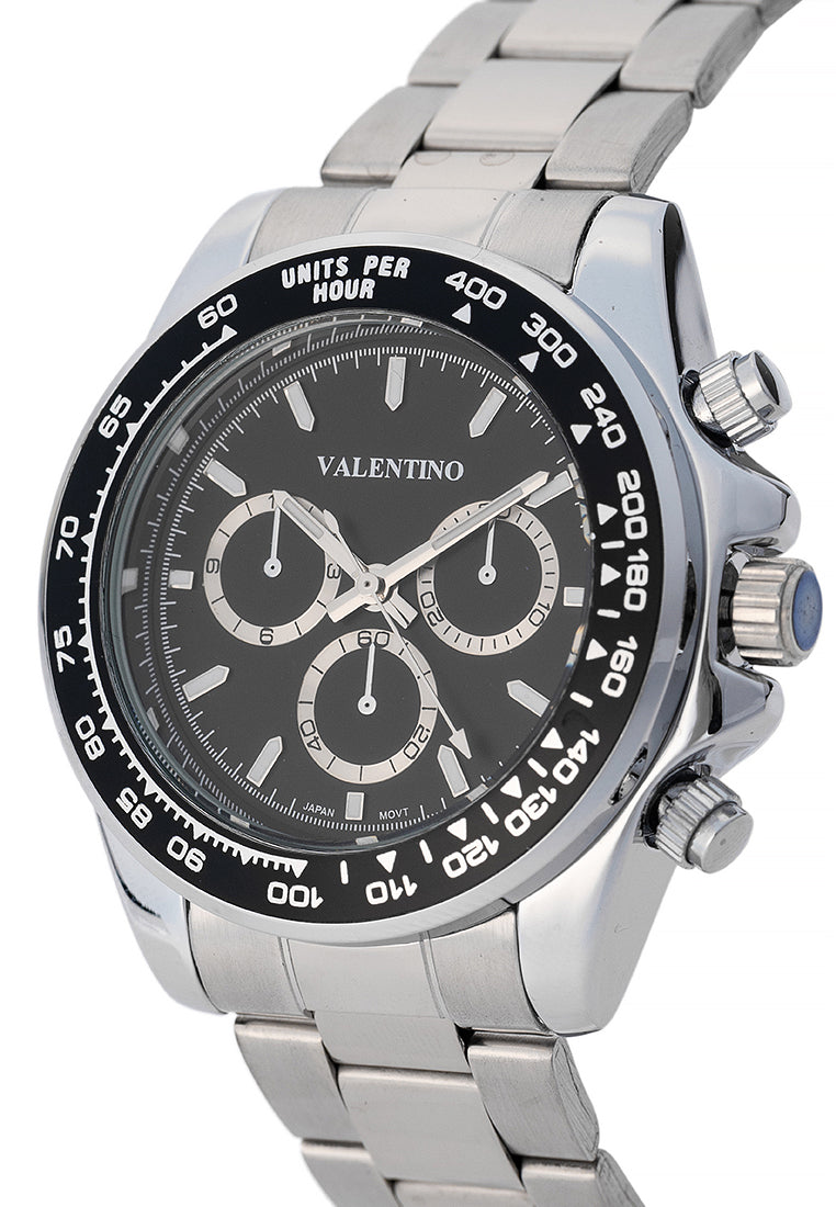 Valentino Stainless Steel Strap Analog Watch for Men 20122552-WHITE DIAL-Watch Portal Philippines
