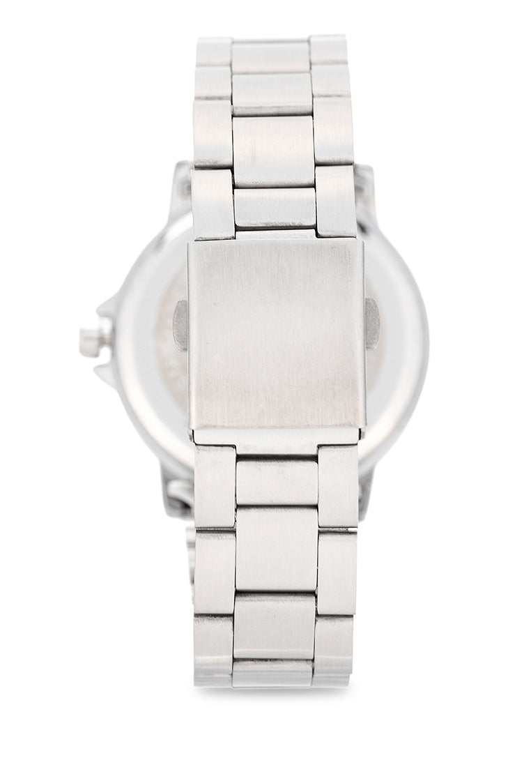 Valentino Stainless Steel Strap Analog Watch for Men 20122566-BLACK DIAL-Watch Portal Philippines