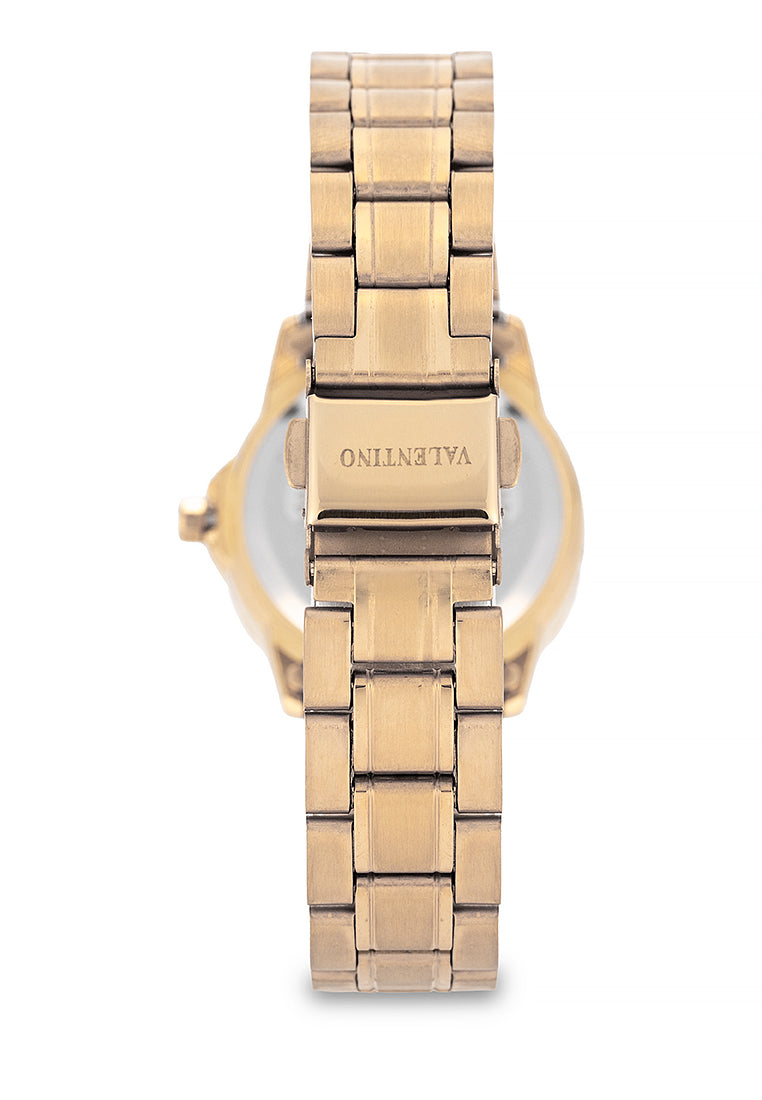 Valentino Stainless Steel Strap Analog Watch for Women 20122485-GOLD-WHITE DIAL-Watch Portal Philippines
