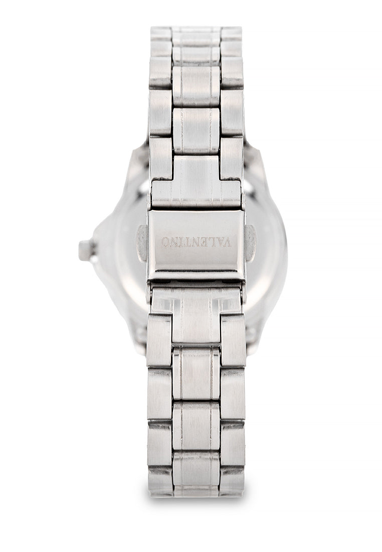 Valentino Stainless Steel Strap Analog Watch for Women 20122487-BLK RING-BLK DIAL-Watch Portal Philippines