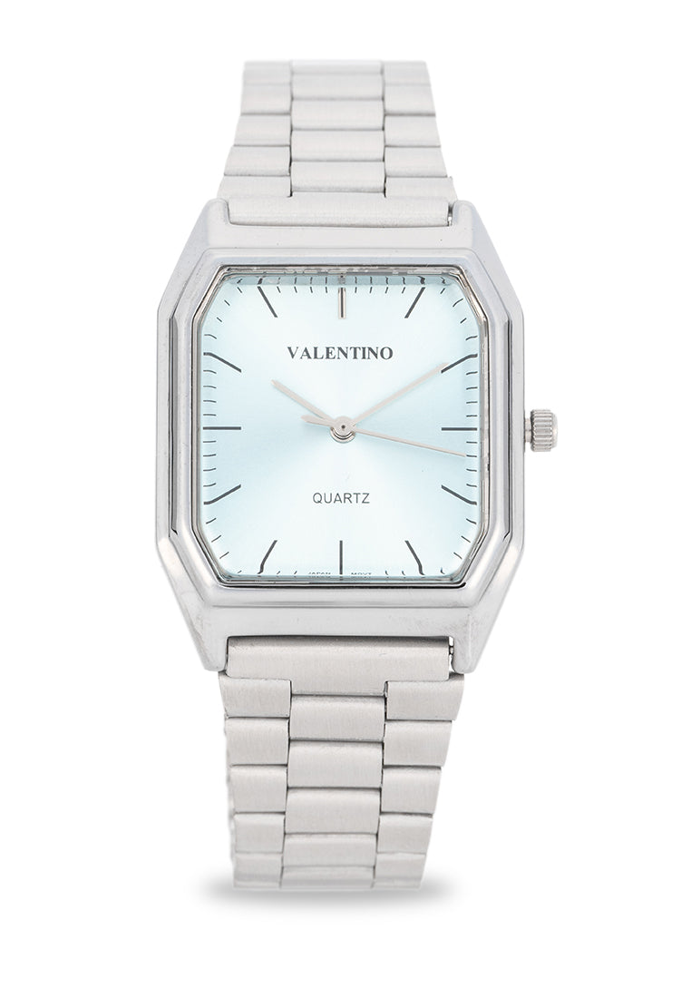 Valentino Stainless Steel Strap Analog Watch for Women 20122529-LIGHT BLUE DIAL-Watch Portal Philippines