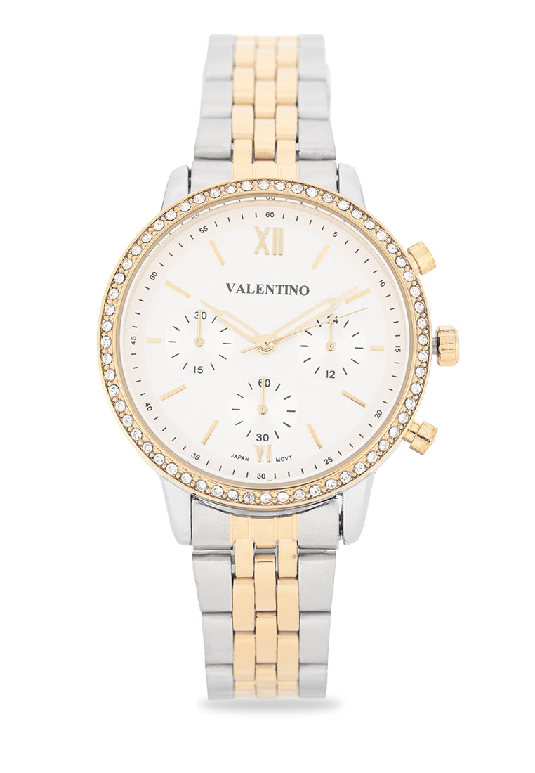 Valentino Stainless Steel Strap Analog Watch for Women 20122536-TT-WHITE DIAL-Watch Portal Philippines