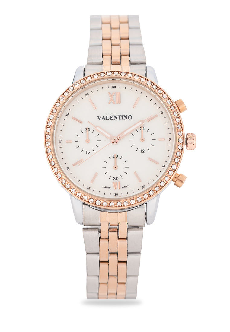 Valentino Stainless Steel Strap Analog Watch for Women 20122537-MOP DIAL-Watch Portal Philippines