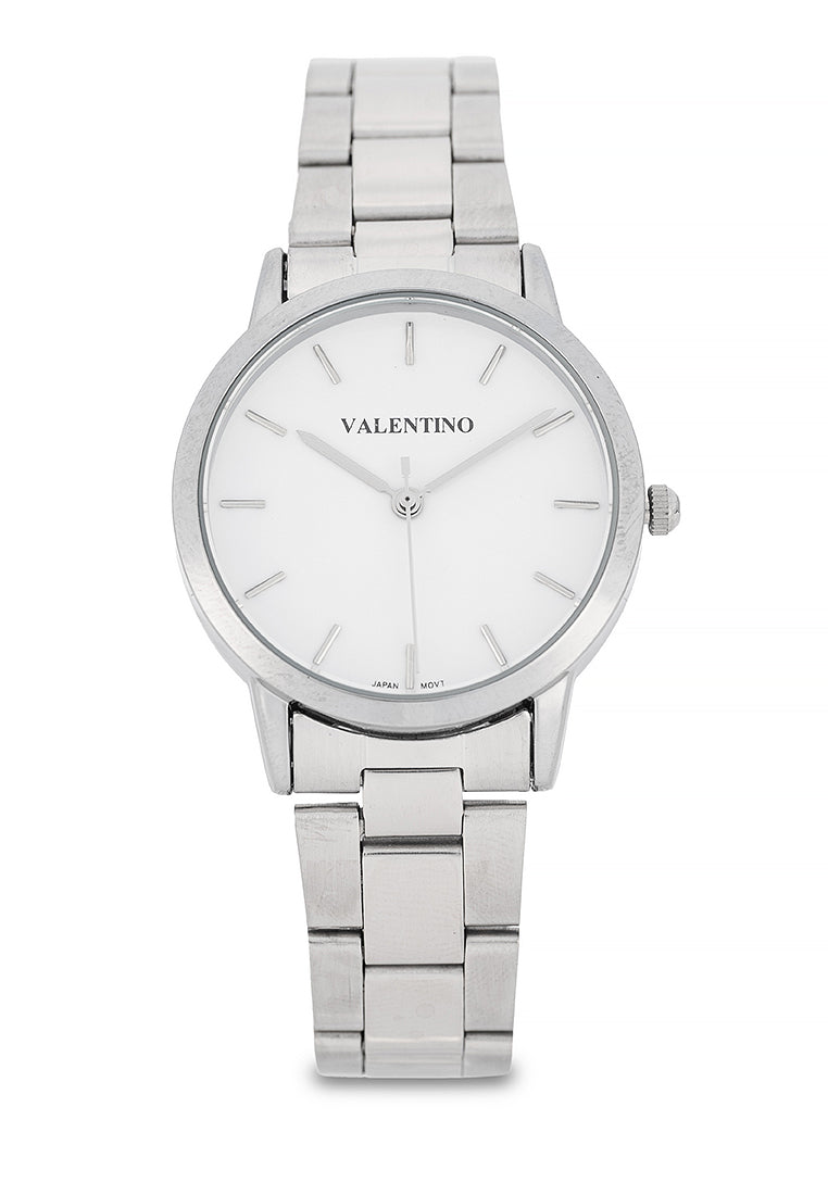 Valentino Stainless Steel Strap Analog Watch for Women 20122541-WHITE DIAL-Watch Portal Philippines